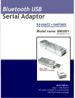 HANTZ + PARTNER BM2001 User Manual preview