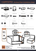 Preview for 8 page of HAPPATIO Loveseat Owner'S Manual