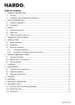 Preview for 2 page of Hardo OptiLine A1 Series Use And Maintenance Instruction