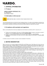 Preview for 3 page of Hardo OptiLine A1 Series Use And Maintenance Instruction