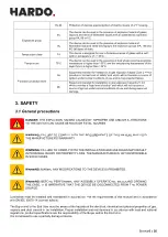 Preview for 6 page of Hardo OptiLine A1 Series Use And Maintenance Instruction