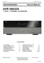 Harman Kardon AVR 360/230 Service Manual предпросмотр