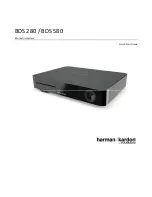 Harman Kardon BDS 580 Quick Start Manual preview