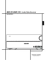 Preview for 1 page of Harman Kardon BRUKSANVISNING AVR 355 Handleiding