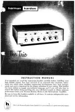 Предварительный просмотр 1 страницы Harman Kardon The Trio Instruction Manual