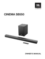 Preview for 1 page of Harman JBL CINEMA SB550 Owner'S Manual