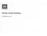 Harman JBL CONCERT 421F Instruction Manual preview