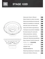 Harman JBL Stage 122D Owner'S Manual preview