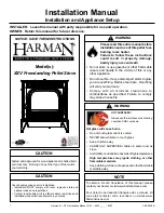 Harman XXV Freestanding Pellet Stove Installation Manual preview