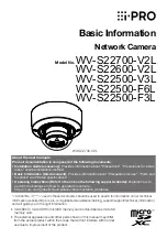 Предварительный просмотр 1 страницы i-PRO WV-S22700-V2L Basic Information