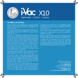 Предварительный просмотр 16 страницы i-Vac X10 Manual