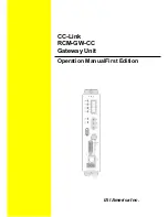 IAI RCM-GW-CC Operation Manual preview