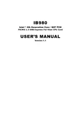 Предварительный просмотр 1 страницы IBASE Technology IB980 User Manual