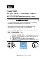 IBC Technologies VFC 15-150 Installation And Operating Instructions Manual preview