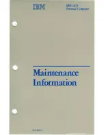 IBM 3270 Maintenance Manual preview