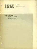 IBM 5225 1 Operator'S Manual preview