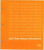 IBM 5247 Setup Instructions предпросмотр