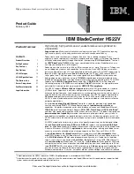 IBM BladeCenter HS22V Product Manual предпросмотр