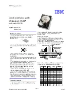 Preview for 1 page of IBM Ultrastar 36XP Quick Installation Manual