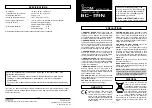 Предварительный просмотр 1 страницы Icom BC-119N Instruction Manual