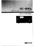 Preview for 1 page of Icom IC-2KL Insrtuction Manual