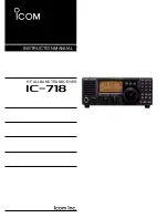 Preview for 1 page of Icom IC-718 Instruction Manual
