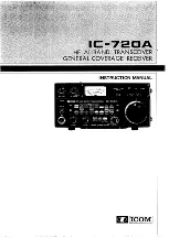 Preview for 1 page of Icom IC-720A Instruction Manual