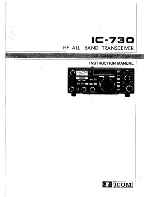 Preview for 1 page of Icom IC-730 Instruction Manual
