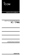 Preview for 1 page of Icom IC-746 Instruction Manual