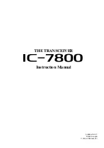 Preview for 1 page of Icom IC-7800 Instruction Manual