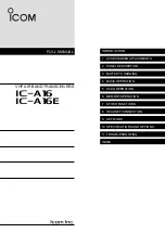 Preview for 1 page of Icom IC-A16 Full Manual