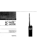 Preview for 1 page of Icom IC-A22 Insrtuction Manual