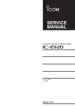Preview for 1 page of Icom IC-E92D Service Manual