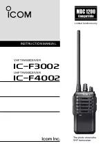 Preview for 1 page of Icom IC-F3002 Instruction Manual