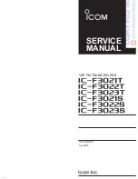 Icom IC-F3021T Service Manual preview