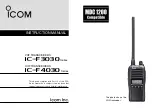Icom IC-F3030 Series Insrtuction Manual preview