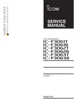 Icom IC-F3061T Service Manual preview