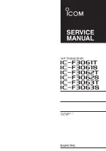 Icom IC-F3062T Service Manual preview