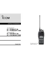 Icom IC-F3162T Insrtuction Manual preview