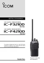 Preview for 1 page of Icom IC-F3210D Series Instruction Manual
