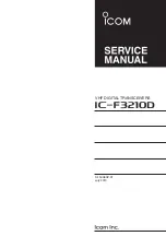 Preview for 1 page of Icom IC-F3210D Series Service Manual