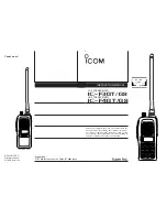 Preview for 1 page of Icom IC-F3GS Instruction Manual