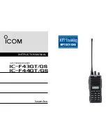 Icom IC-F43GT Instruction Manaul preview