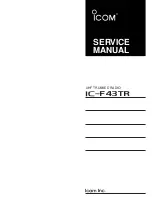 Icom IC-F43TR Service Manual preview