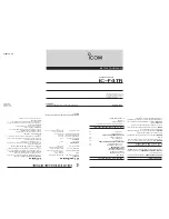 Icom IC-F4TR Instruction Manual preview