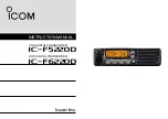 Icom IC-F5220D Insrtuction Manual preview