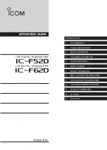 Icom IC-F62D Operating Manual preview