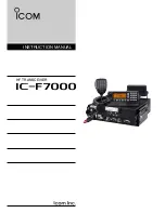 Icom IC-F7000 Instruction Manual preview