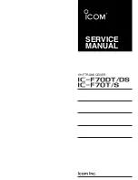 Icom IC-F70DT Service Manual preview