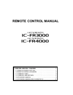 Icom IC-FR3000 Series Remote Control Manual preview